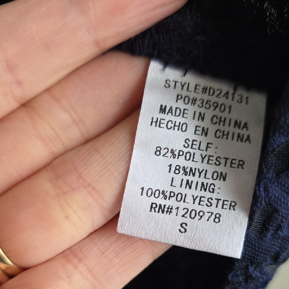 Navy Jacquard Mini Dress with Bow Accents - Picture 10 of 15